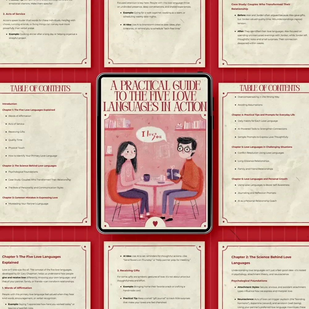 A Practical Guide to the Five Love Languages in Action | Ebook with the five love languages ideas, Relationship Communication & Connection Workbook