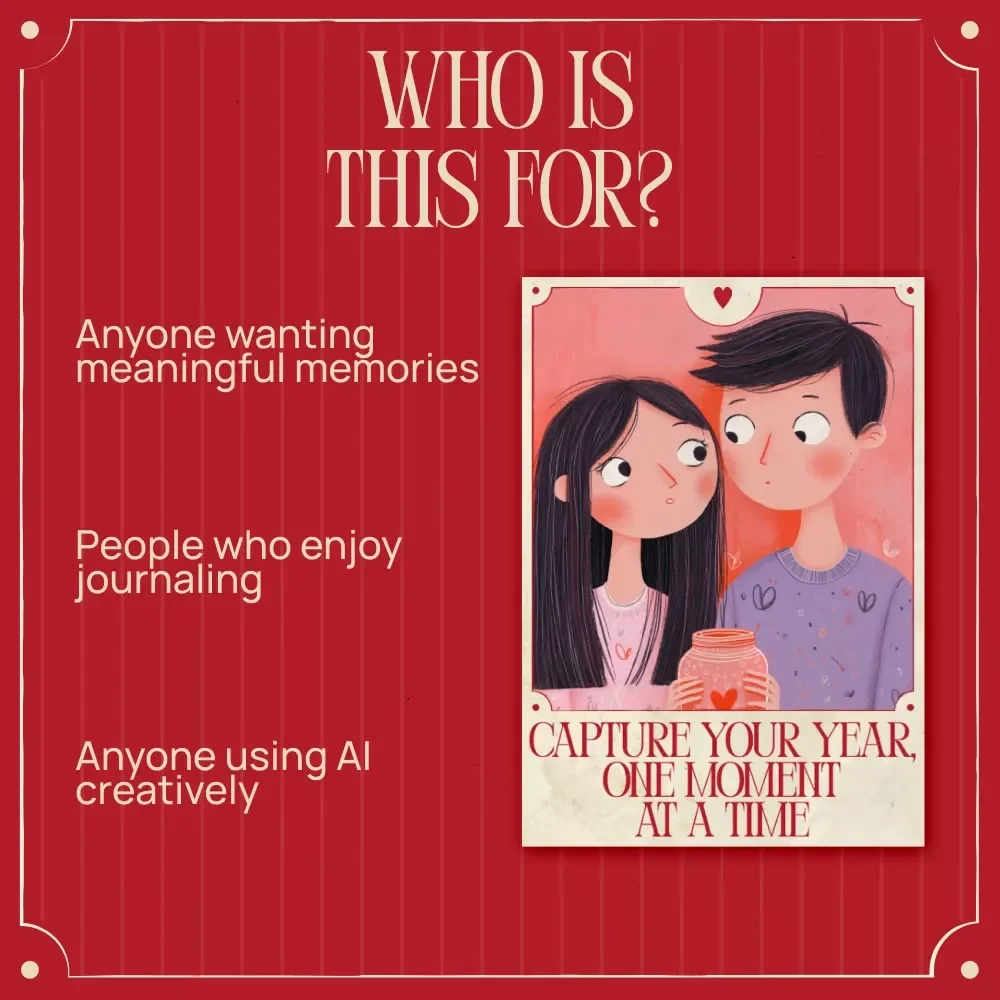 Capture Your Year, One Moment at a Time | AI Memory Jar eBook | ai that helps you create a memory jar for the next year | Digital Download