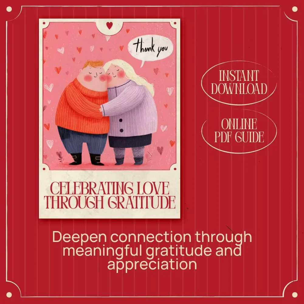 Celebrating Love Through Gratitude – Valentine’s Day Relationship Guide, Gratitude Practice eBook, Couples Reflection Checklist, Appreciation & Connection Digital Download
