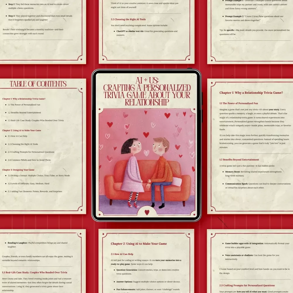 AI + Us: Crafting a Personalized Trivia Game About Your Relationship | Interactive Couple’s Guide Using AI to Create a Custom Trivia Game About Your Relationship