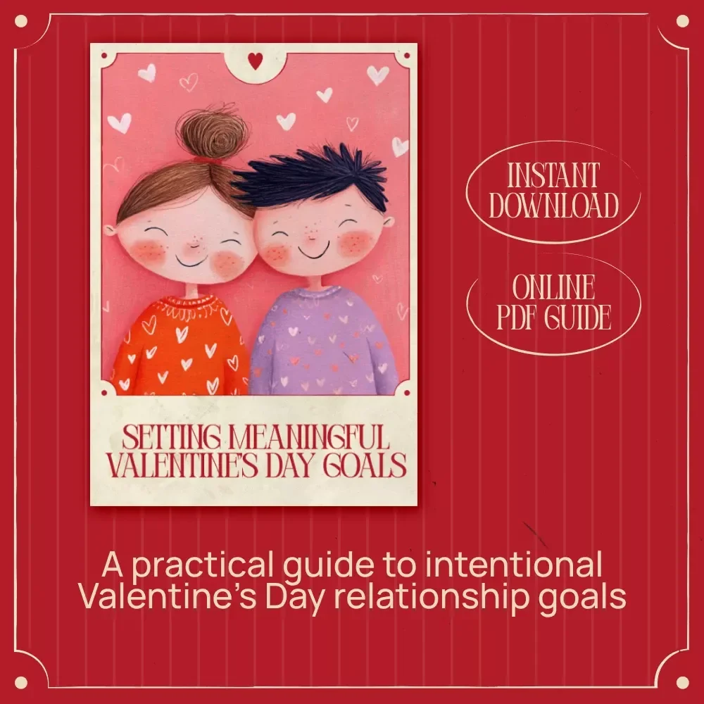 Setting Meaningful Valentine’s Day Goals | Relationship Planning Ebook | Valentine’s Day Goals for Your Relationship | Couples Reflection & Connection Guide