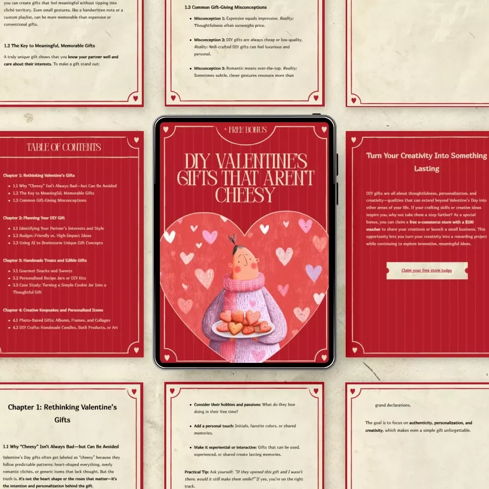 DIY Valentine’s Gifts That Aren’t Cheesy – Thoughtful Handmade Ideas eBook | diy valentine's gifts that aren't cheesy Guide