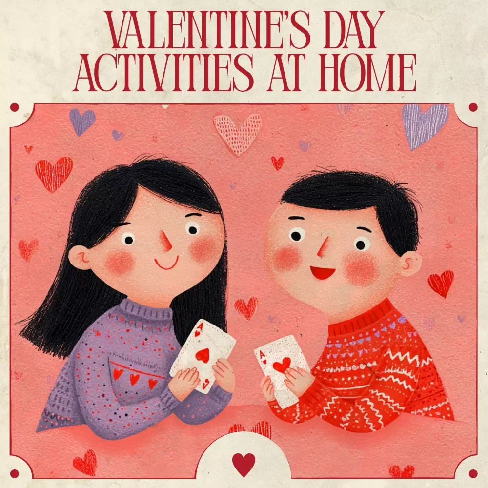 Valentine’s Day Activities at Home – Romantic At-Home Date Ideas, Creative Couple Activities, Cozy Valentine Guide & AI-Enhanced Celebration Planner (Digital Download)