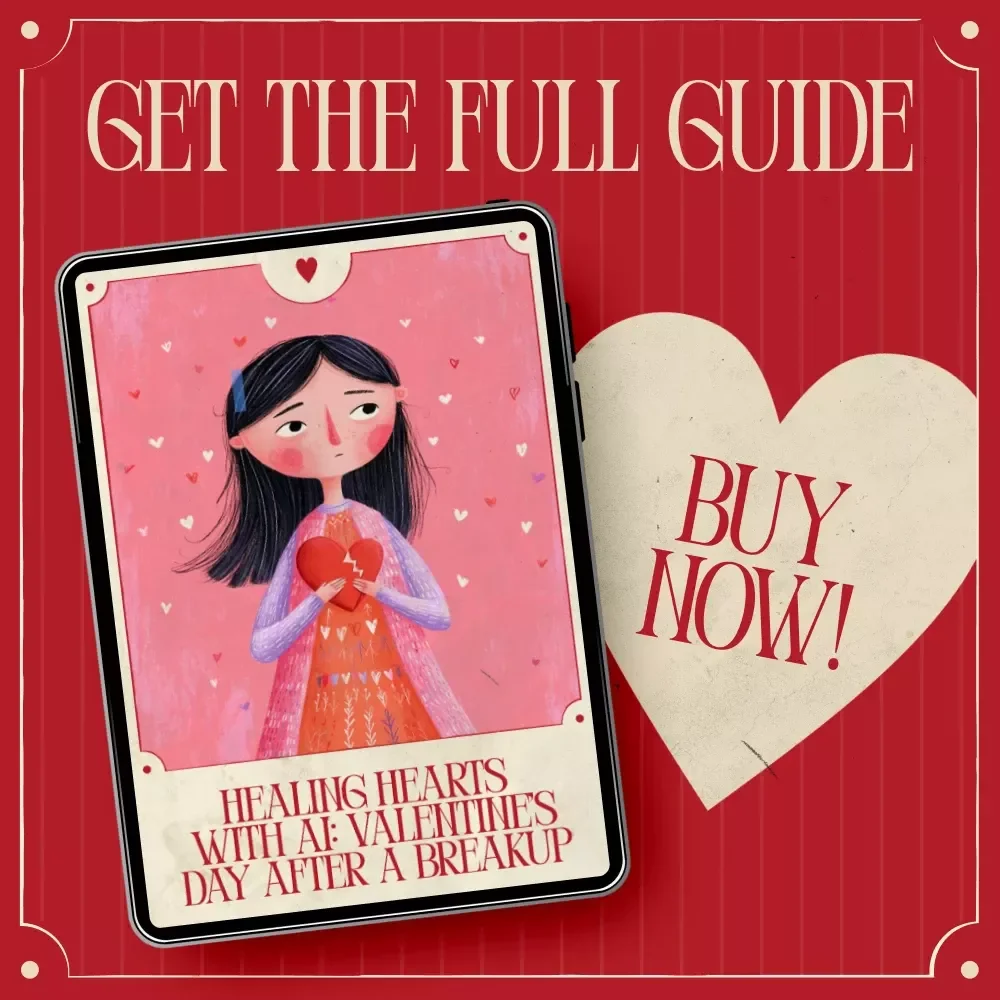 Healing Hearts with AI: Valentine’s Day After a Breakup | eBook Guide with AI Coping Ideas for Valentine’s Day After Breakup, Self-Love & Emotional Healing