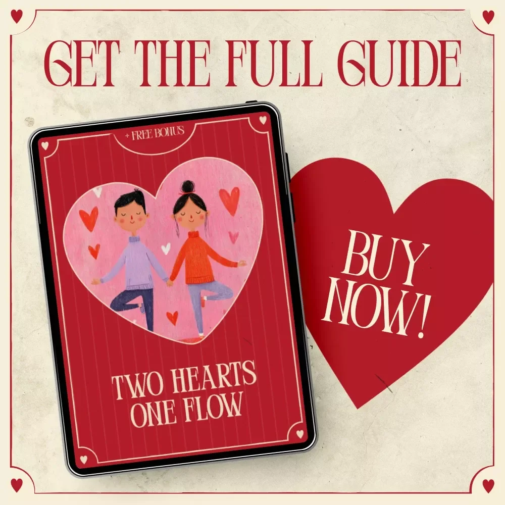 Two Hearts One Flow: A Valentine’s Day Yoga for Two Tutorial Ebook for Couples, Partner Yoga Guide, Intimacy & Connection Practice