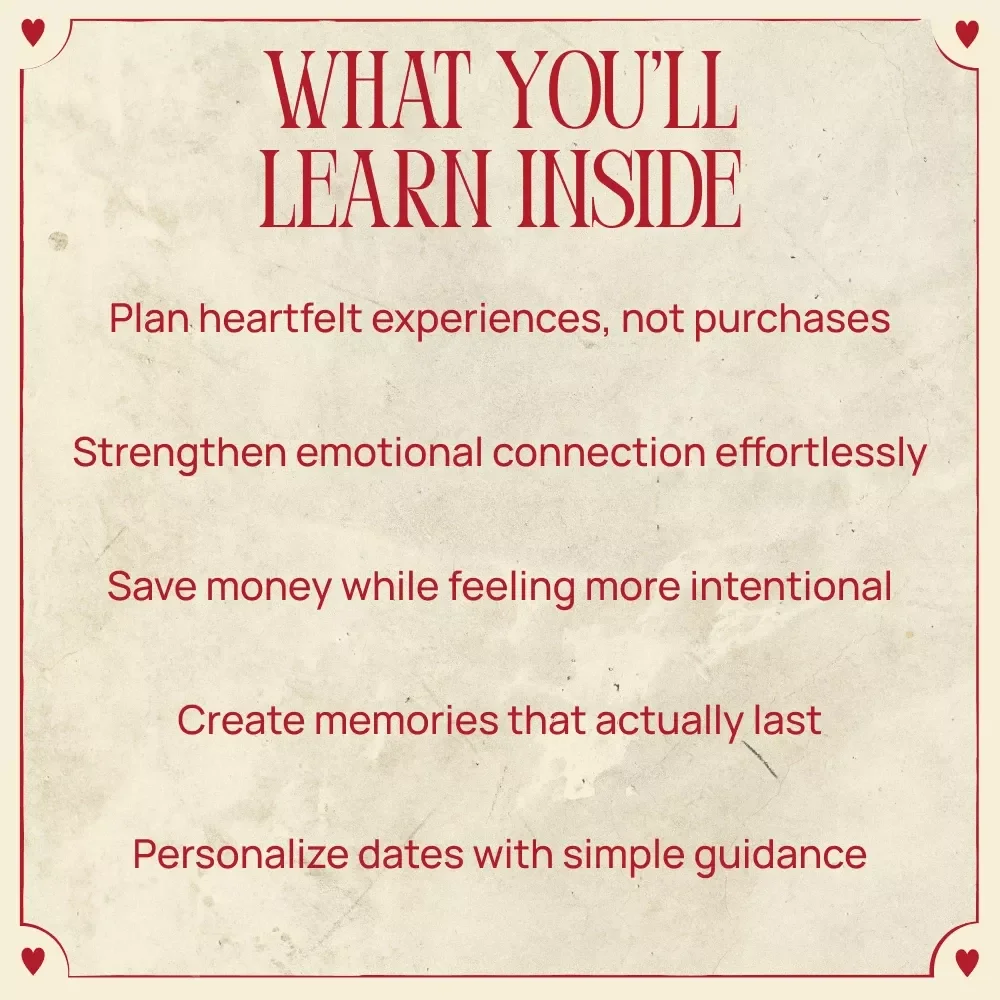 Valentine’s Day That Feels Like Love Not Stuff – Romantic Experience Gift Guide, Meaningful Valentine’s Day Gifts, Budget-Friendly Date Ideas, Digital Download