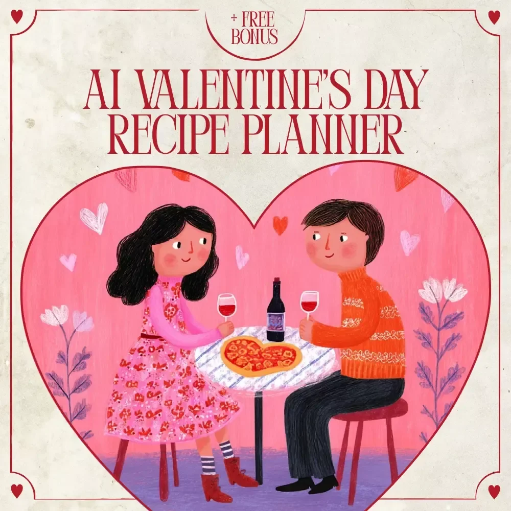 AI Valentine’s Day Recipe Planner – Romantic Dinner Guide, AI Valentine’s Day Recipe Planner for Couples, Creative AI Menu Planning eBook