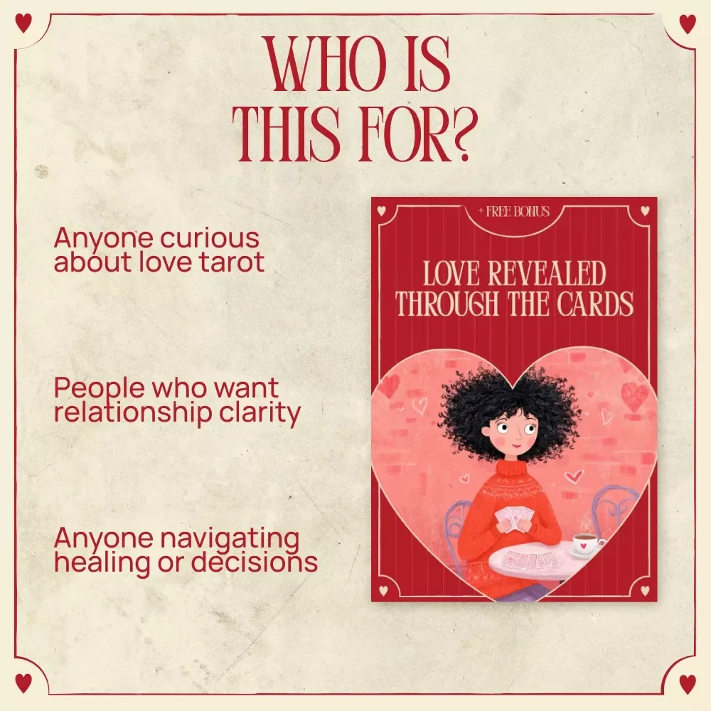 Love Revealed Through the Cards: Valentine’s Day Tarot Guide for Relationships, New Love & Healing – Digital Ebook Download