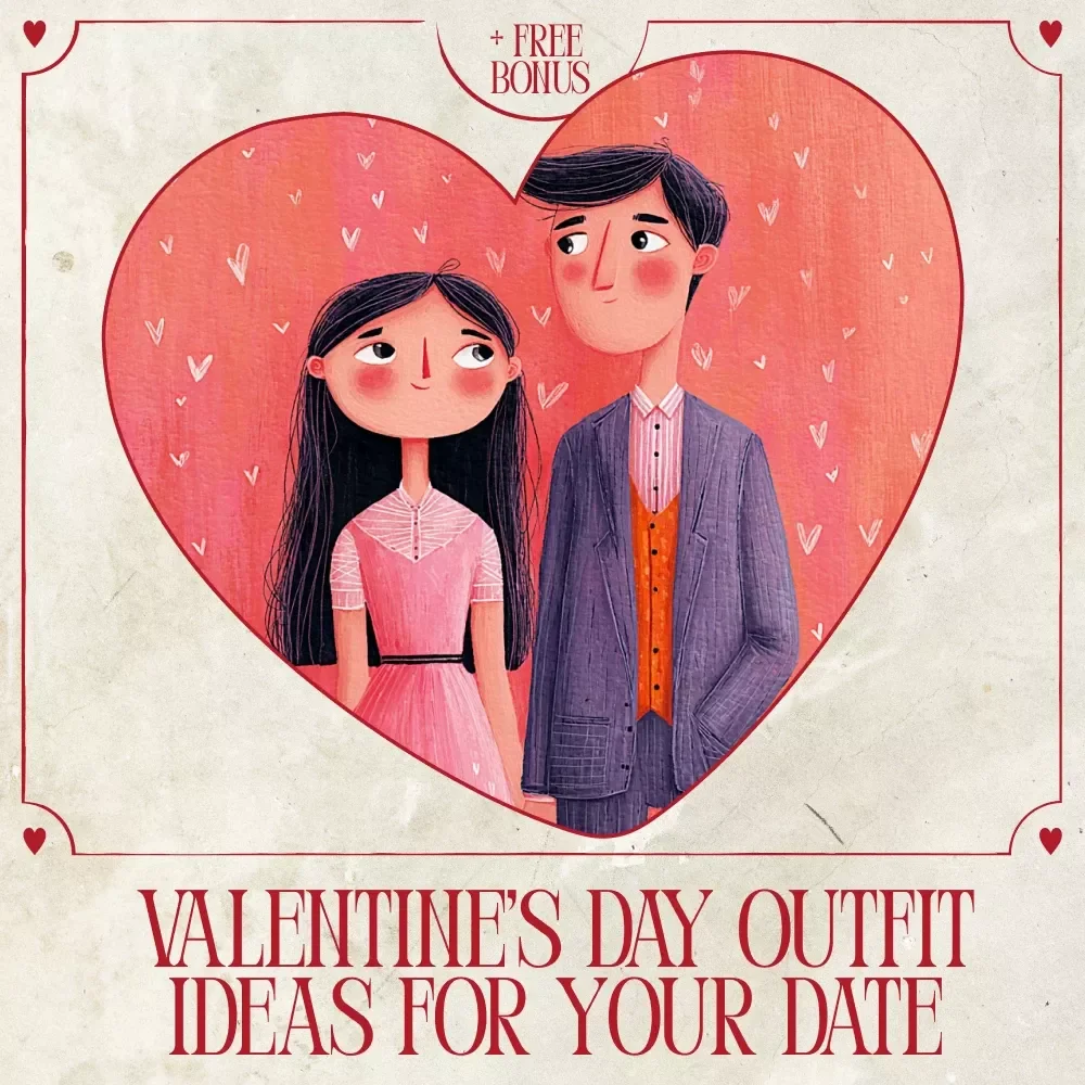 Valentine’s Day Outfit Ideas for Your Date – Date Night Outfit Guide, Valentine Style eBook, Digital Download for Romantic Looks & Confidence