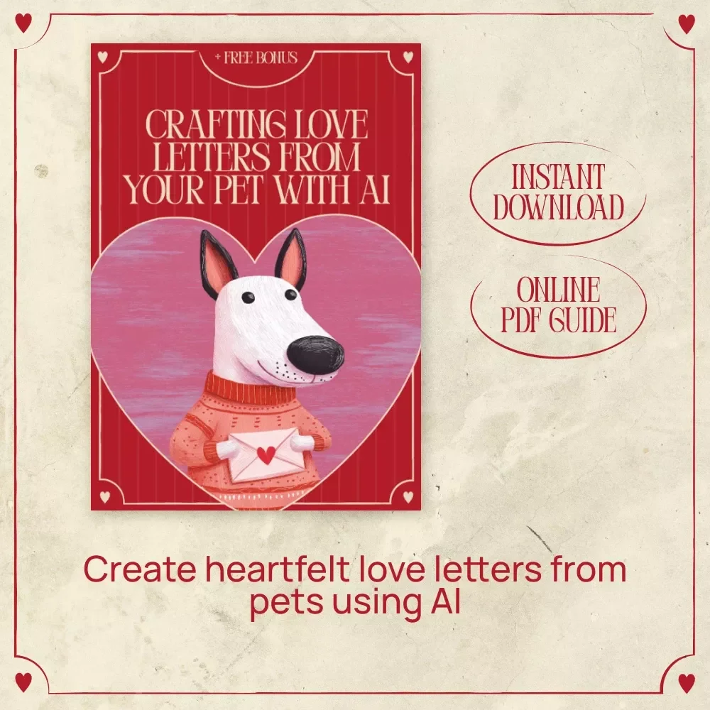 Crafting Love Letters from Your Pet with AI – Digital Guide to Use AI to Write a Love Letter from Your Pet, Cute Valentine & Gift Idea