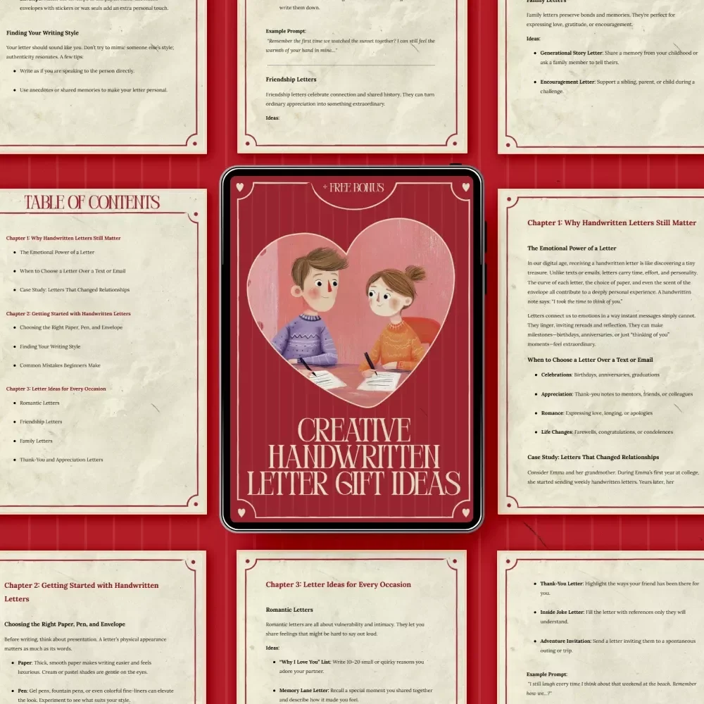 Creative Handwritten Letter Gift Ideas Ebook – Thoughtful & Meaningful handwritten letter gift ideas Guide