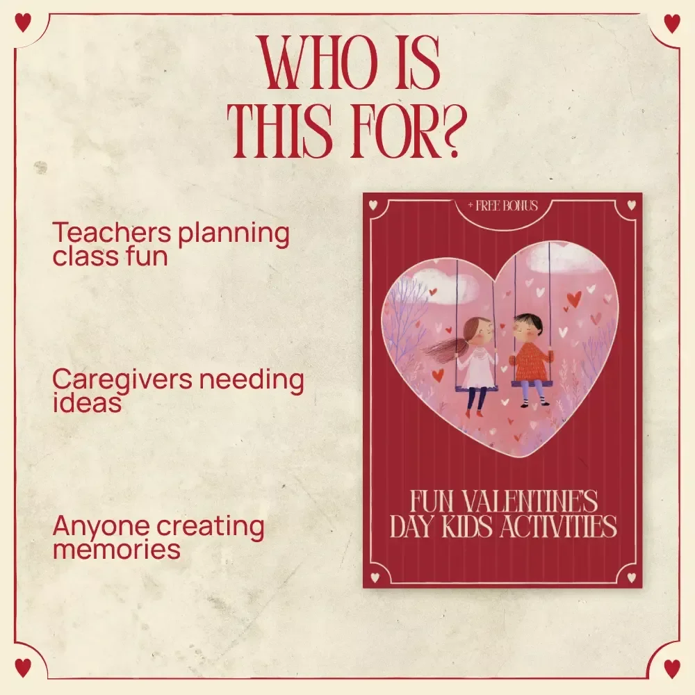 Fun Valentine’s Day Kids Activities Checklist | Valentine’s Day Kids Activities | Printable Holiday Fun for Kids