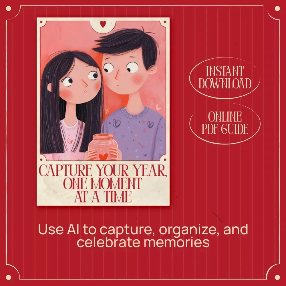 Capture Your Year, One Moment at a Time | AI Memory Jar eBook | ai that helps you create a memory jar for the next year | Digital Download