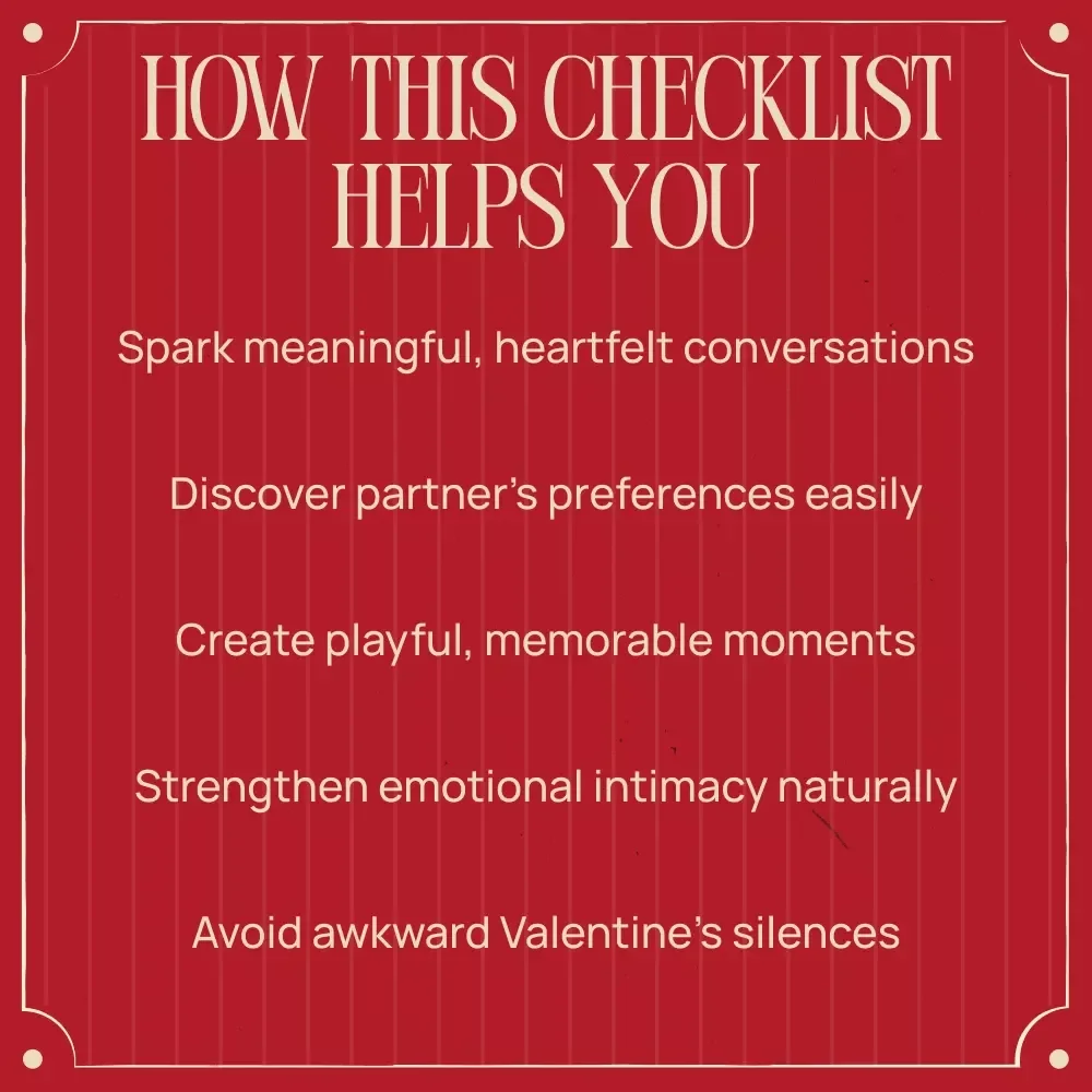 A Valentine’s Day Conversation Starter Checklist – Romantic eBook, Digital Guide, Fun Questions, Relationship Tips, Couple’s eBook, Love Conversation Prompts