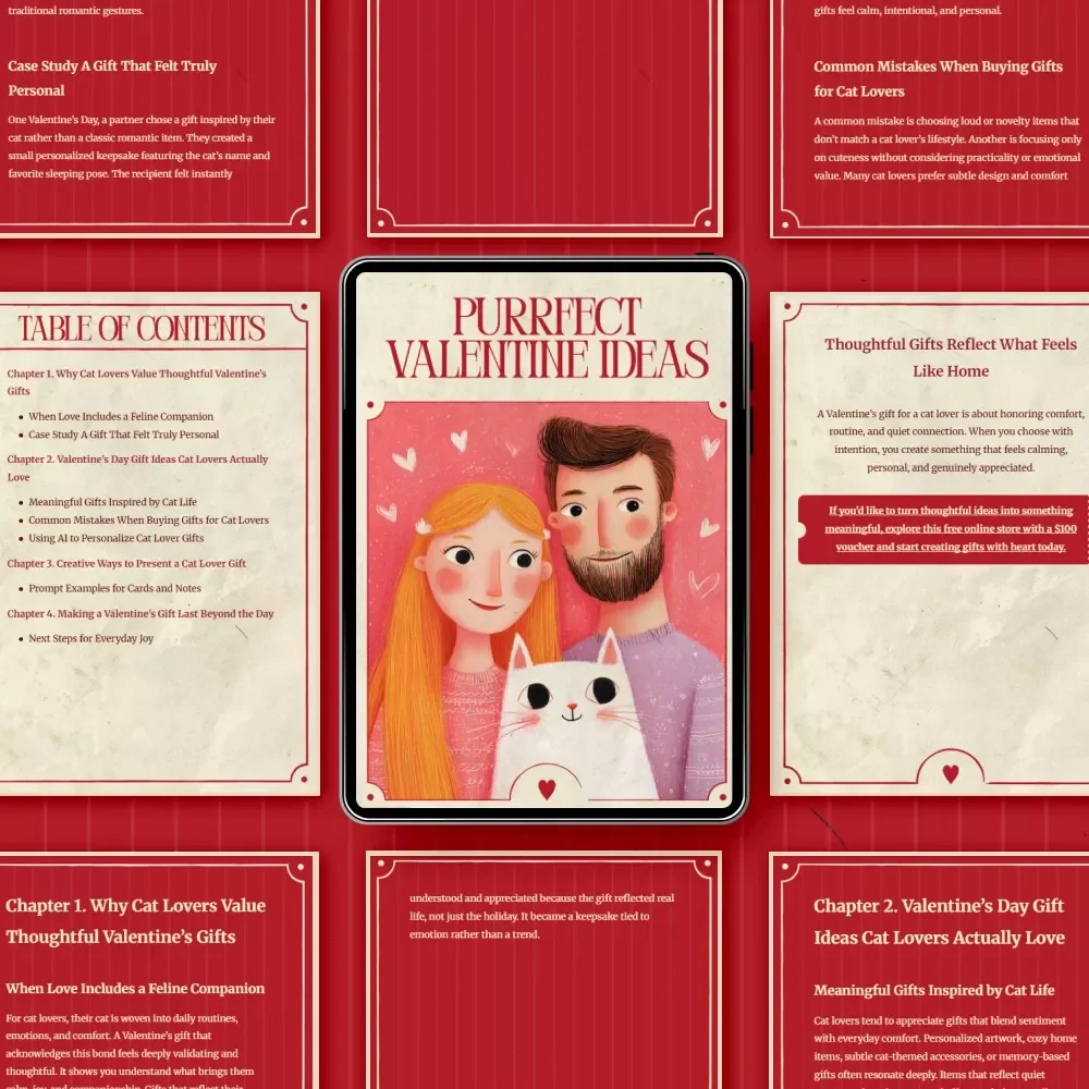 Purrfect Valentine Ideas – A Thoughtful Valentine’s Day Gift for Cat Lovers | Digital Guide for Meaningful, Creative Gifting