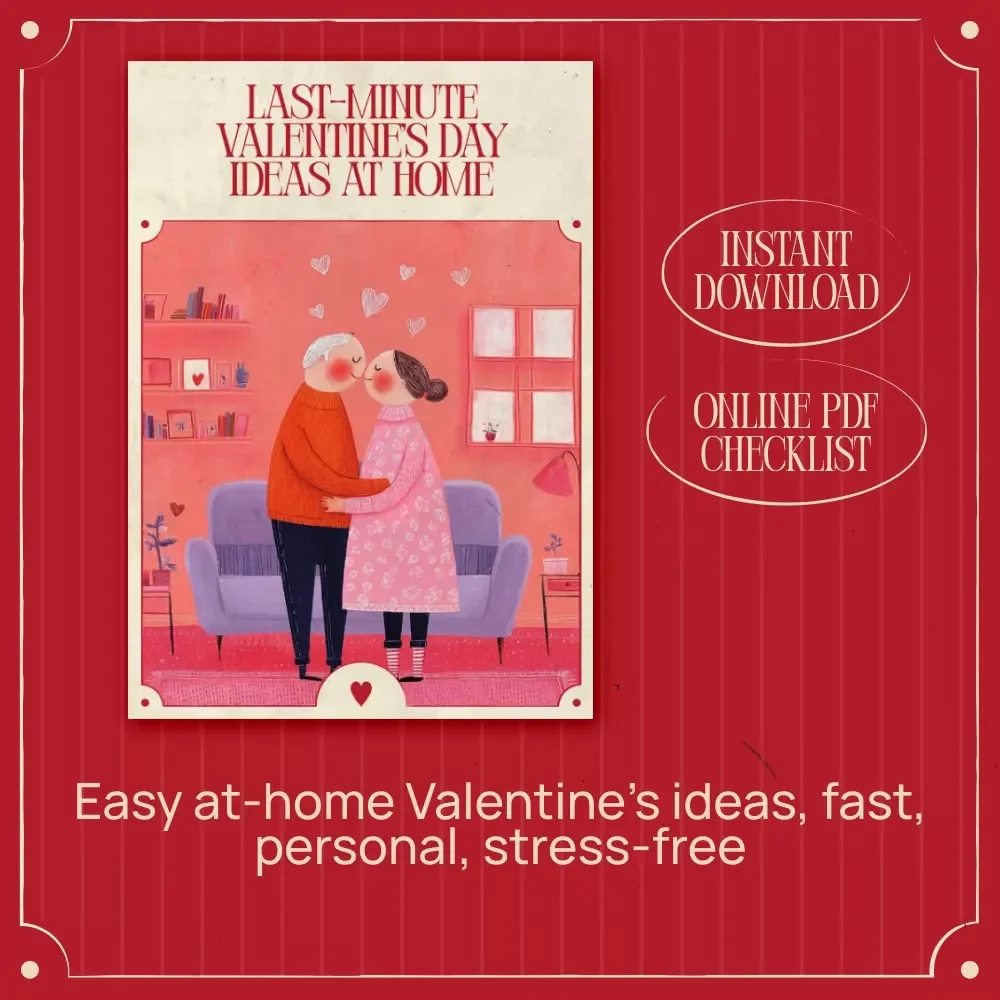 Last-Minute Valentine’s Day Ideas at Home Checklist | last minute valentine's day ideas at home | Cozy Romantic Date Night Planner