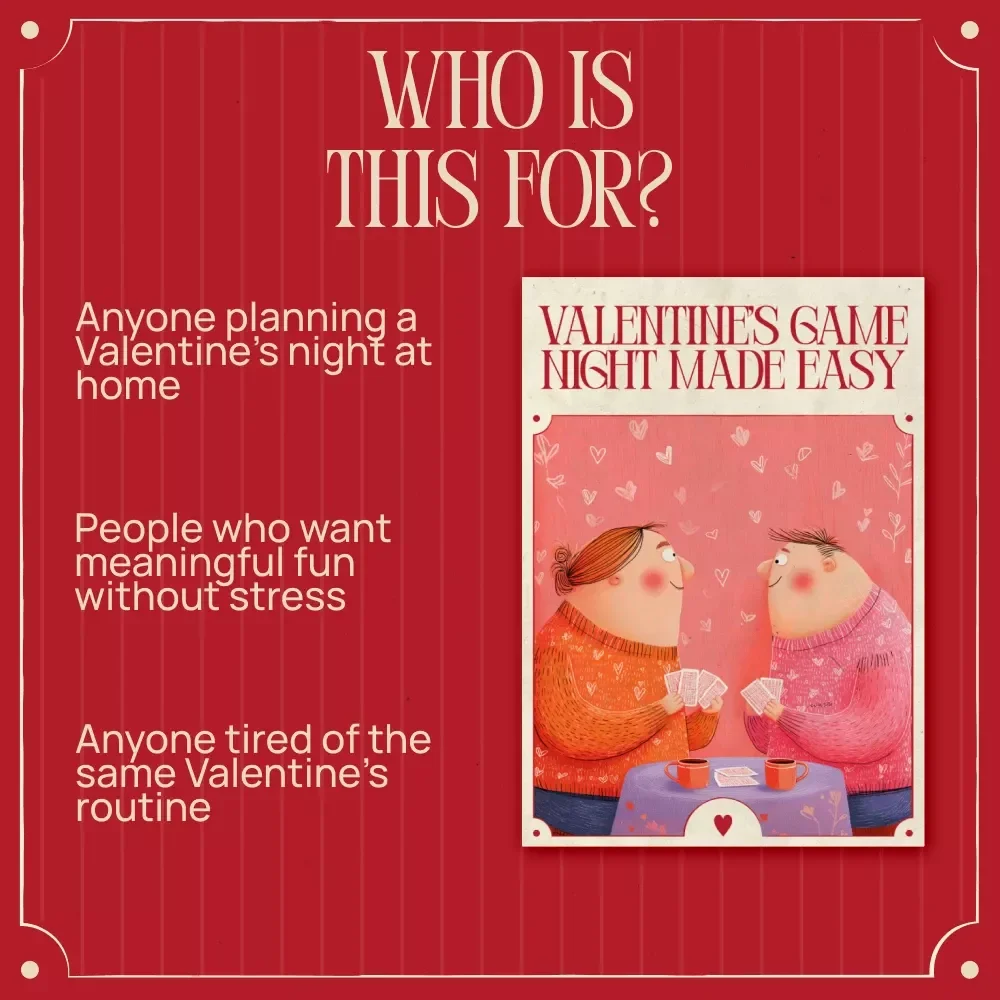 Valentine’s Game Night Made Easy – Romantic Game Night Guide, Valentine’s Day Games, Couple & Friends Game Night Planner, AI-Assisted Hosting Checklist