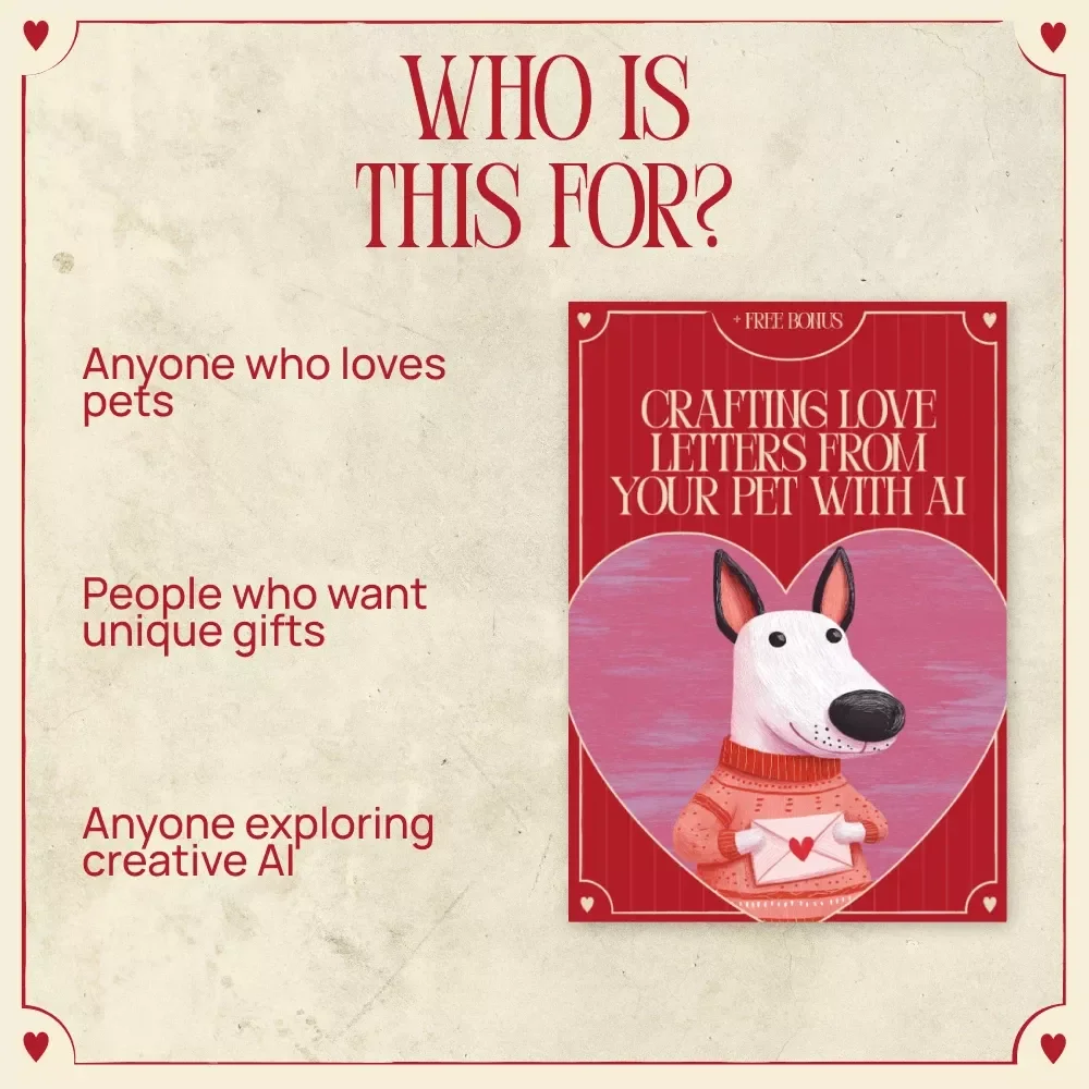 Crafting Love Letters from Your Pet with AI – Digital Guide to Use AI to Write a Love Letter from Your Pet, Cute Valentine & Gift Idea