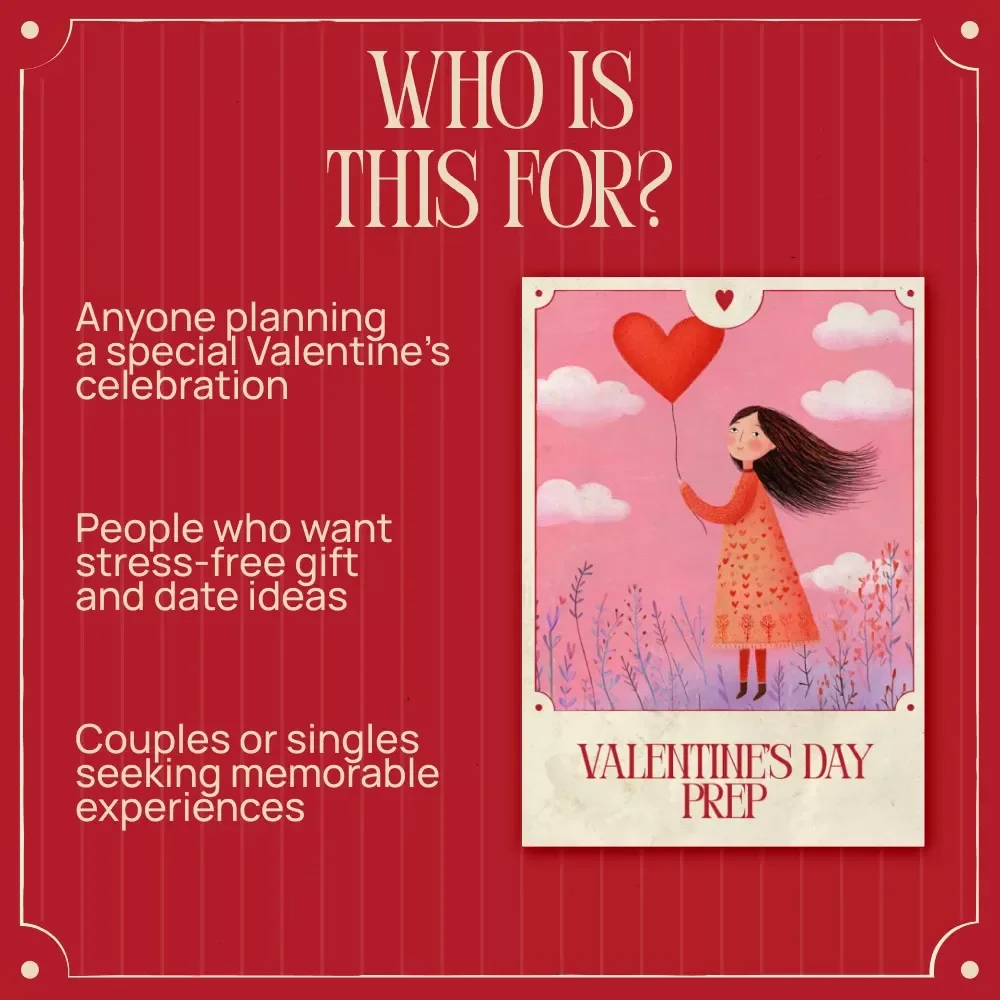 Valentine’s Day Prep: The Ultimate Guide eBook for Stress-Free Planning, Gift Ideas, Romantic Dates, and DIY Tips
