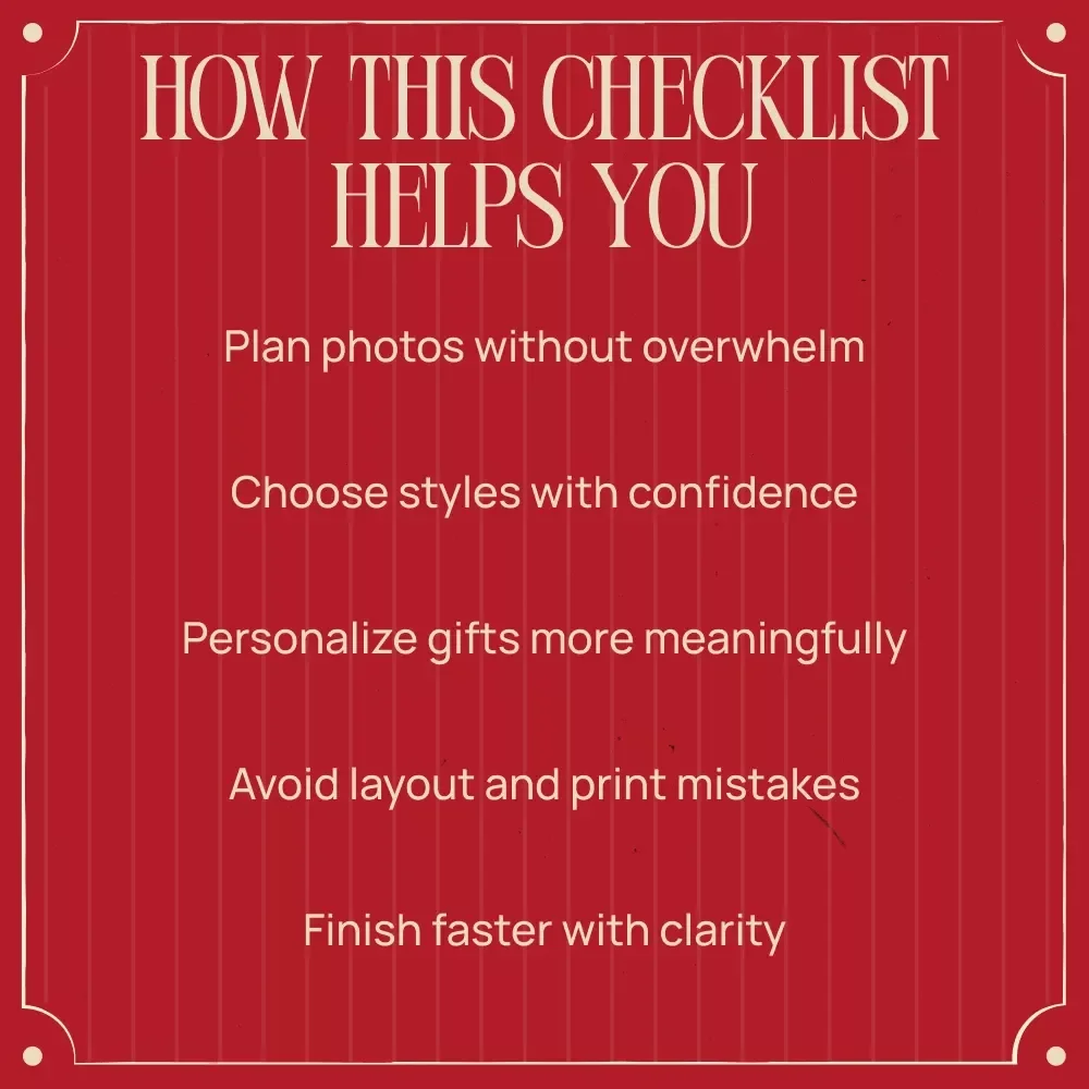 Your Ultimate Custom Photo Calendar Checklist – Printable Digital Checklist for Creating a Custom Calendar With Your Photos Gift