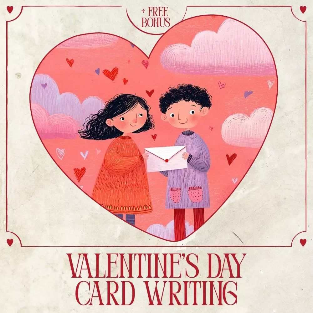 Valentine’s Day Card Writing Checklist | What to Write in a Valentine's Day Card | Digital Download Guide