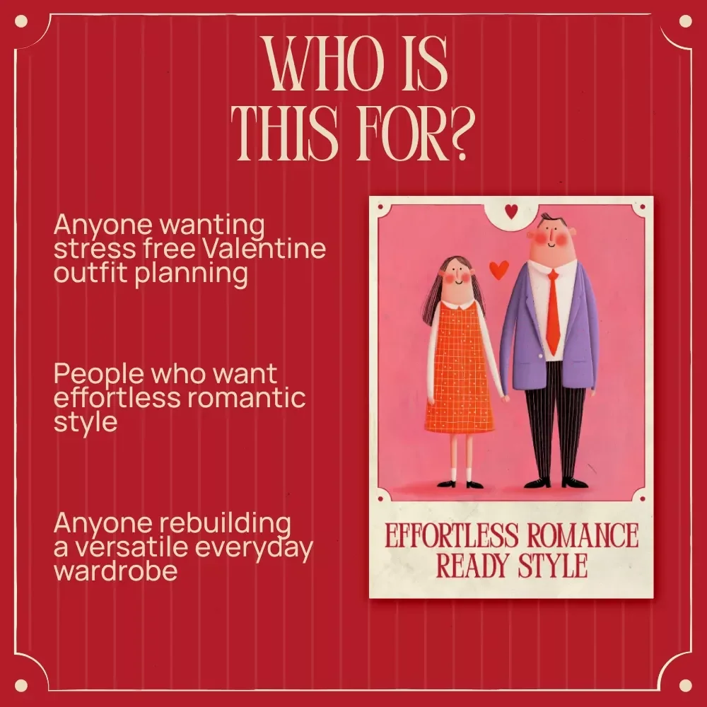 Effortless Romance Ready Style – Valentine’s Day Capsule Wardrobe Guide | Date Outfit Planning Made Easy | Digital Download