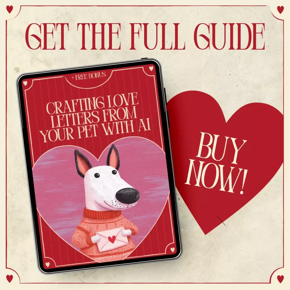 Crafting Love Letters from Your Pet with AI – Digital Guide to Use AI to Write a Love Letter from Your Pet, Cute Valentine & Gift Idea