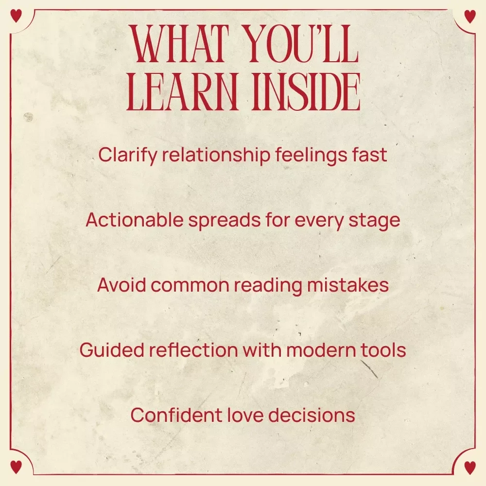 Love Revealed Through the Cards: Valentine’s Day Tarot Guide for Relationships, New Love & Healing – Digital Ebook Download
