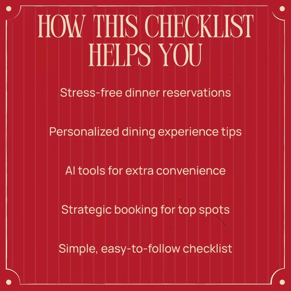 Valentine’s Day Dinner Reservation Checklist – Essential Tips for Perfect Planning