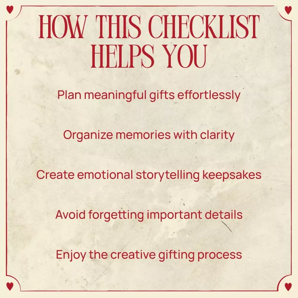 The Ultimate Memory Box Gift Checklist | Memory Box Gift Idea Printable | Thoughtful DIY Keepsake Guide | Instant Digital Download