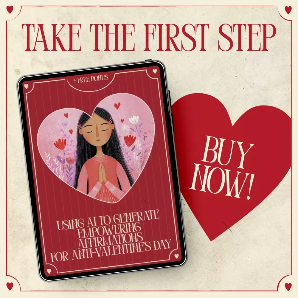 Using AI to Generate Empowering Affirmations for Anti-Valentine’s Day | Self-Love & Independence Checklist | ai to generate empowering affirmations for anti valentine's day
