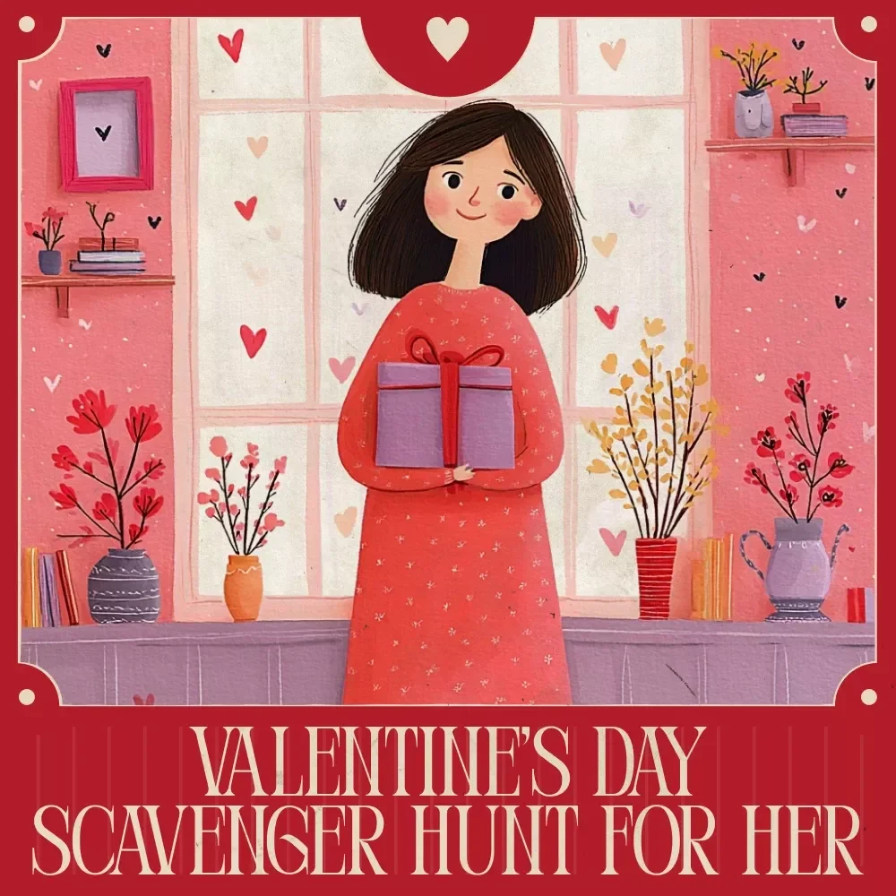 Valentine’s Day Scavenger Hunt for Her – Fun & Romantic Valentine’s Day Scavenger Hunt Ideas for Her | Digital Checklist Guide