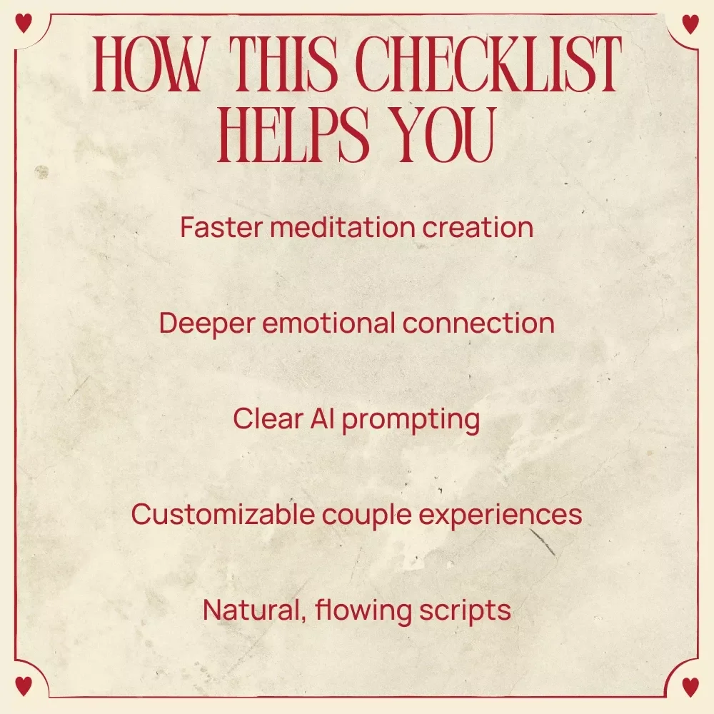 Using AI to Write a Guided Meditation for Couples – Simple Checklist for ai to write a guided meditation for couples, Connection, Trust & Intimacy