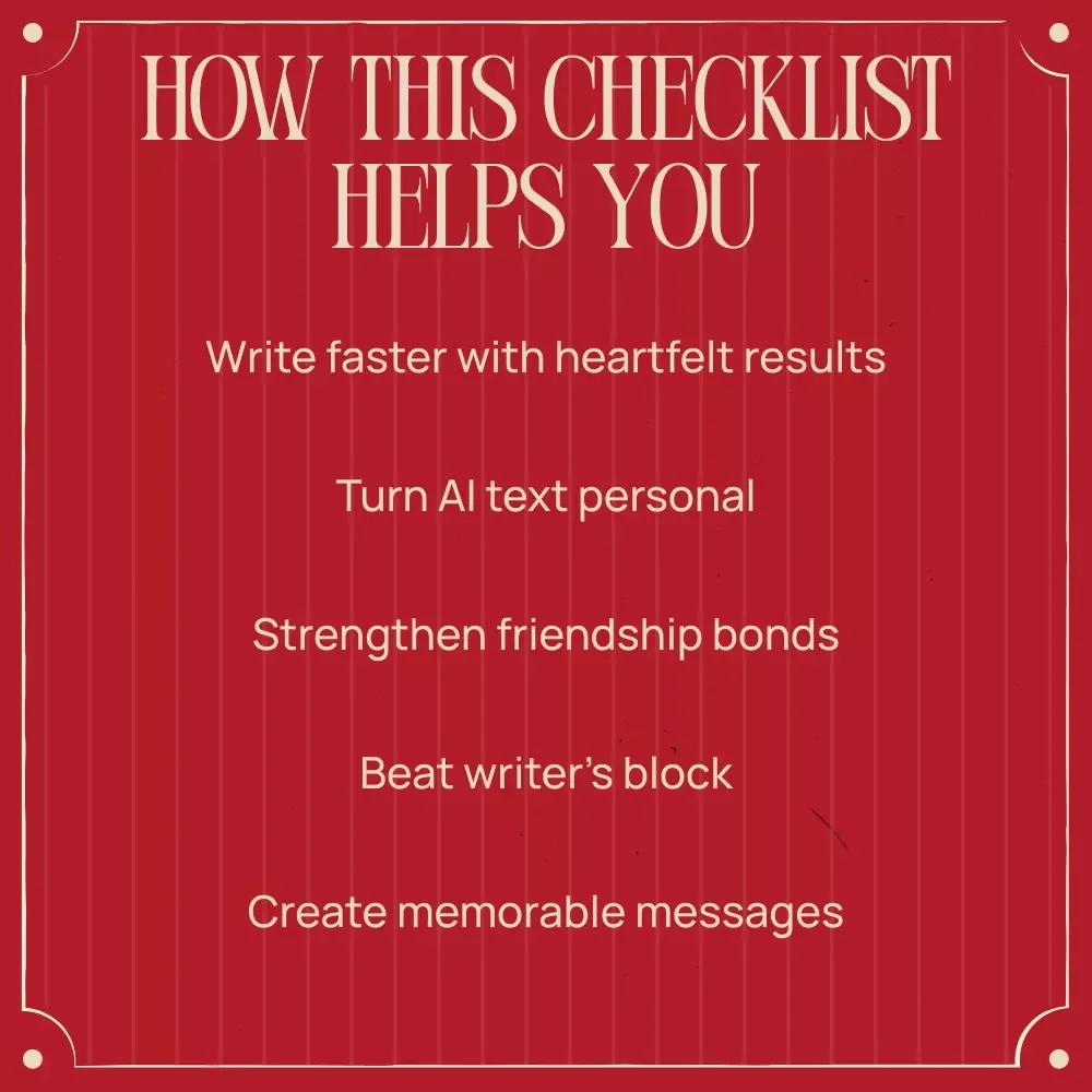 Using AI to Write a Love Letter to Your Friendship Circle Checklist – AI for Writing a Love Letter to Your Friendship Circle, Digital Friendship Guide