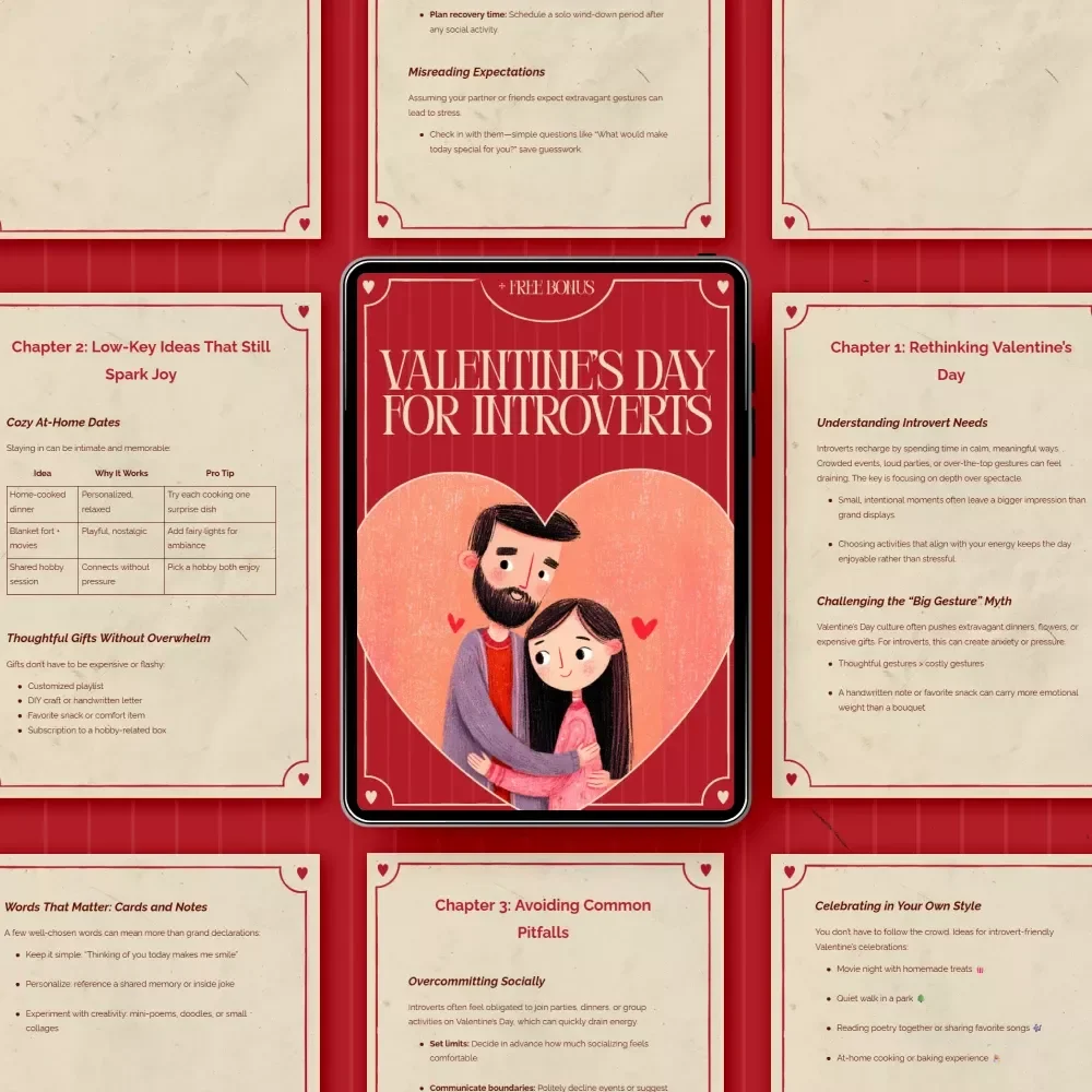 Valentine’s Day for Introverts – A Low-Key Valentine’s Guide, Cozy Date Ideas, Thoughtful Gifts & AI Tools for Stress-Free Love