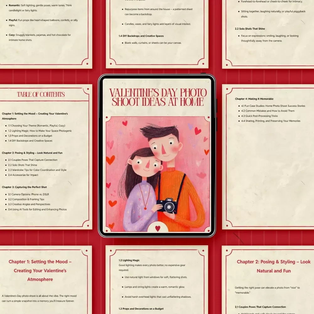 Valentine’s Day Photo Shoot Ideas at Home - Guide for Creative, Fun, & Romantic Photos
