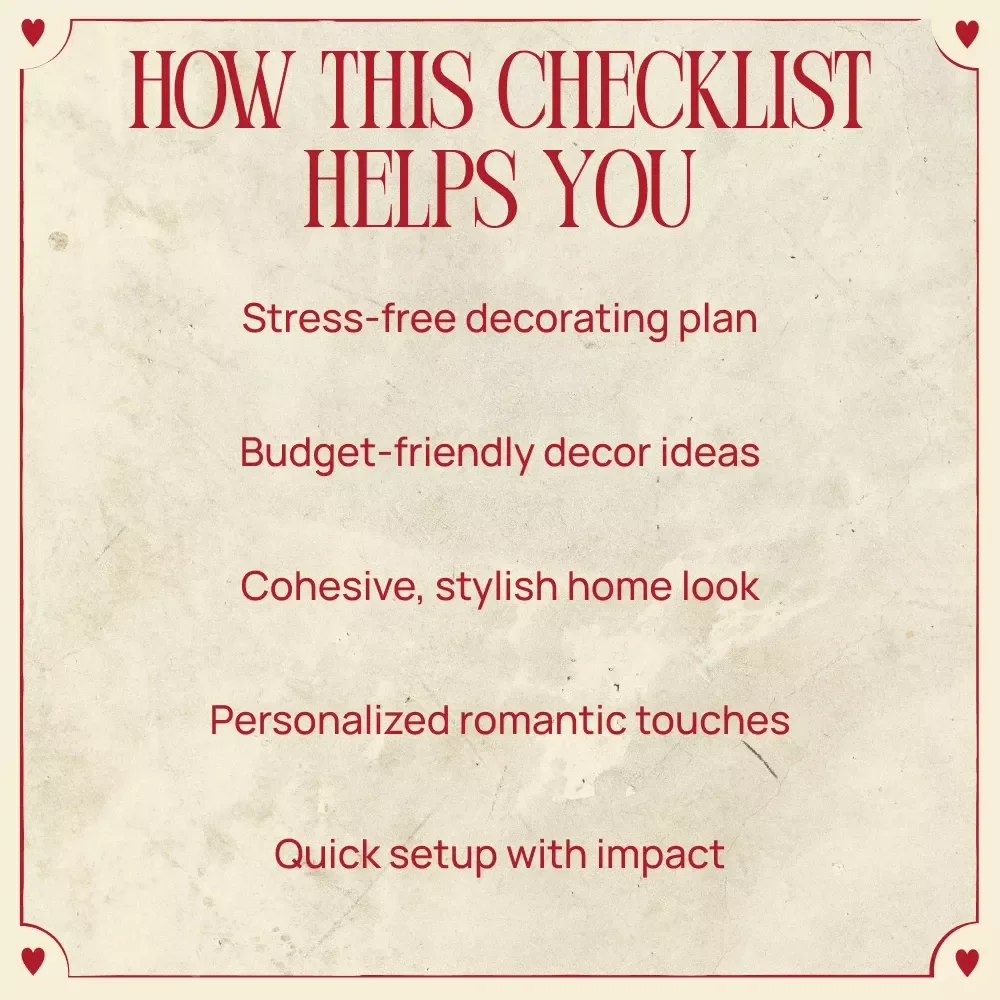 Valentine’s Day Decorating Guide - How to Decorate for Valentine’s Day at Home | Digital Checklist