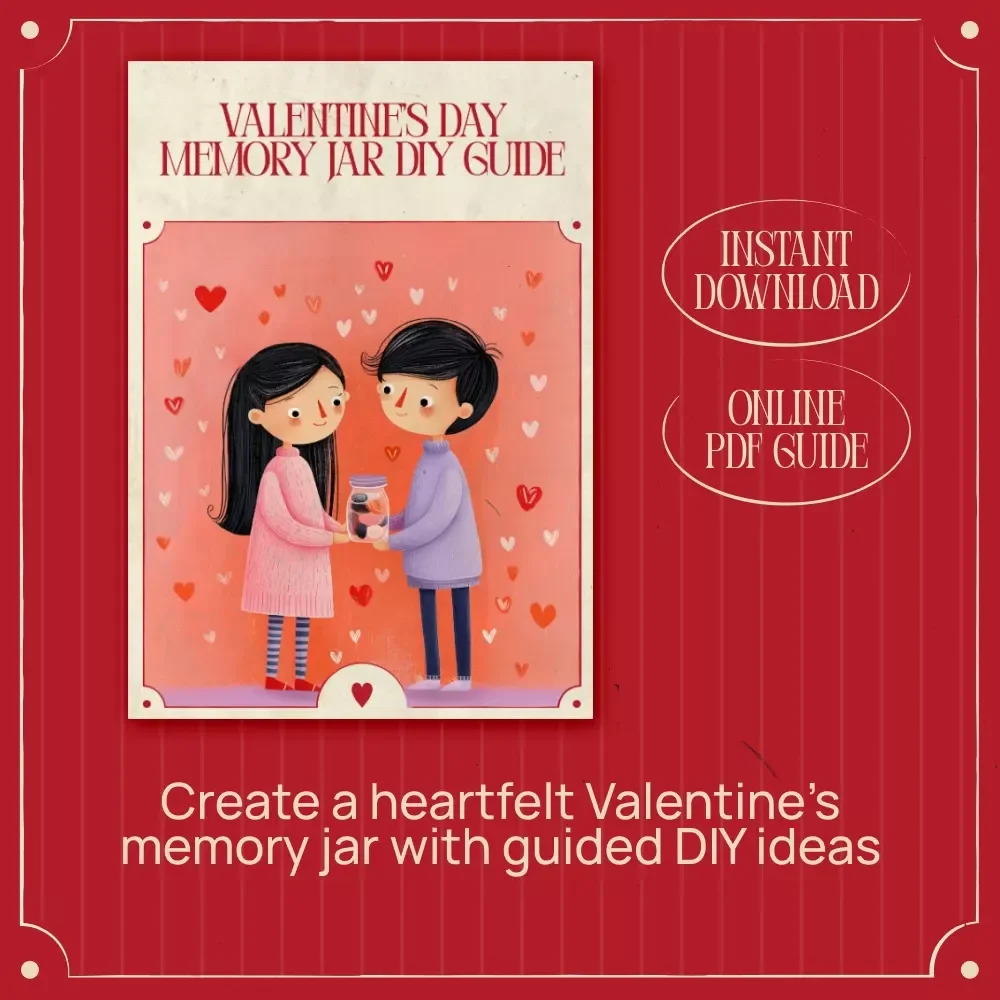 Valentine’s Day Memory Jar DIY Guide | Romantic Keepsake Ebook for Couples & Families