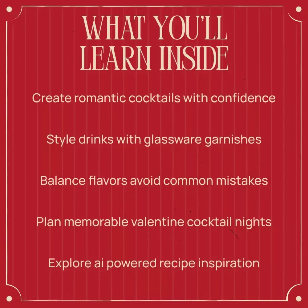 Valentine’s Day Cocktail Ideas | Romantic Ebook with valentine’s day cocktails ideas | Date Night & Party Drink Guide