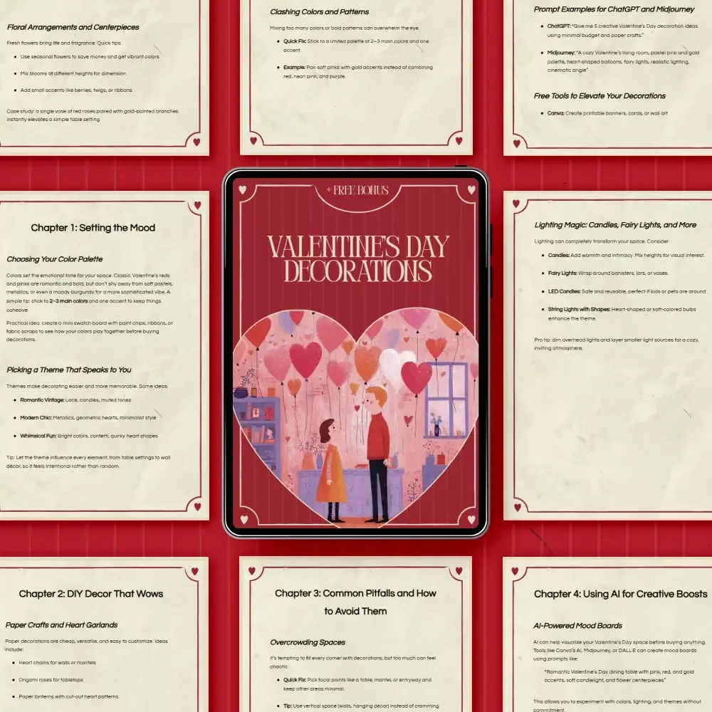 Valentine’s Day Decorations – Complete Guide to Valentine’s Day Decoration Ideas, DIY Decor, Romantic Styling & AI Creativity