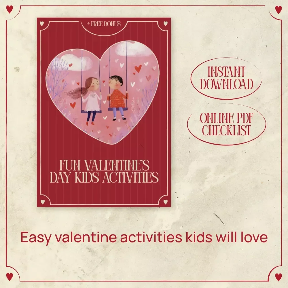 Fun Valentine’s Day Kids Activities Checklist | Valentine’s Day Kids Activities | Printable Holiday Fun for Kids
