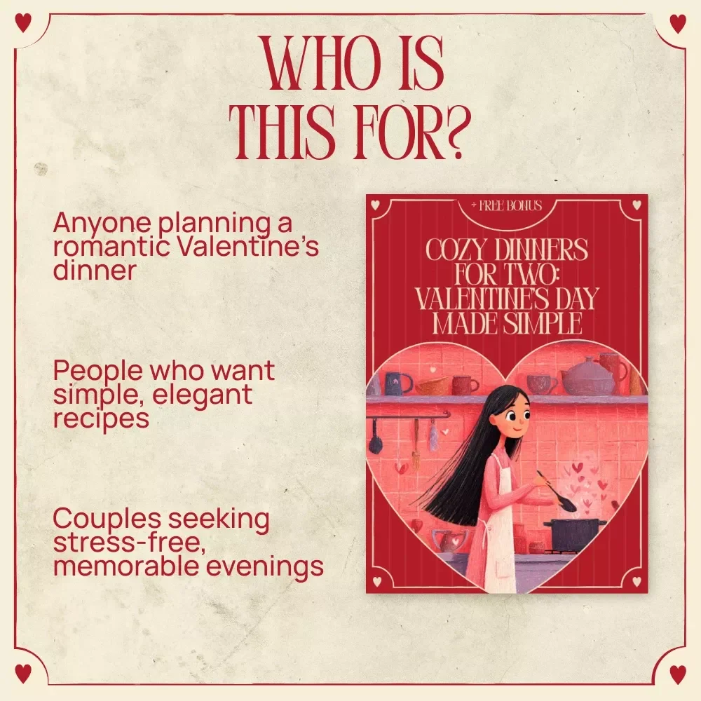 Cozy Dinners for Two: Valentine’s Day Made Simple – Romantic Dinner Recipes, Easy Valentine’s Meals, Sweet Desserts & Cooking Guide for Couples