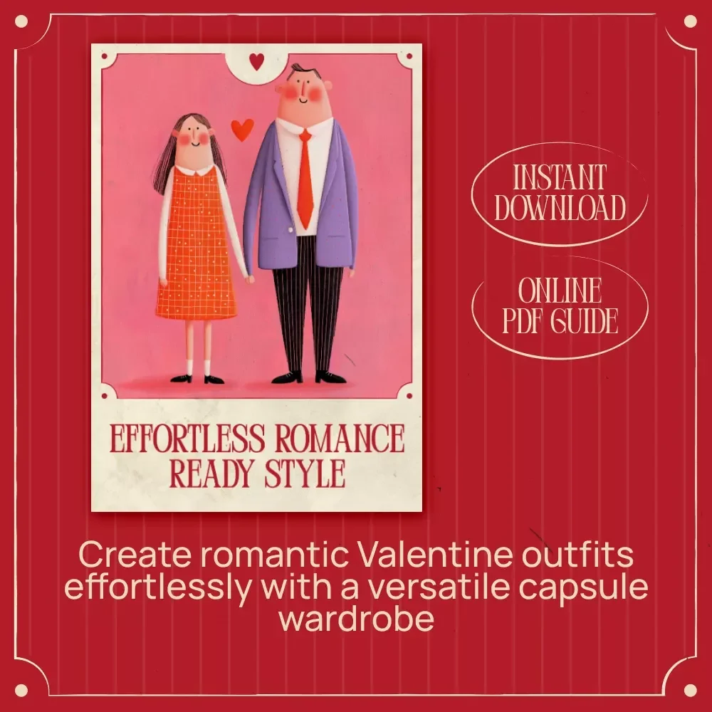 Effortless Romance Ready Style – Valentine’s Day Capsule Wardrobe Guide | Date Outfit Planning Made Easy | Digital Download