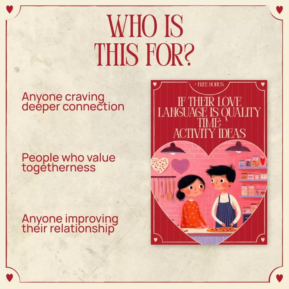 If Their Love Language is Quality Time: Activity Ideas Checklist | Thoughtful Connection Guide for Couples & Relationships