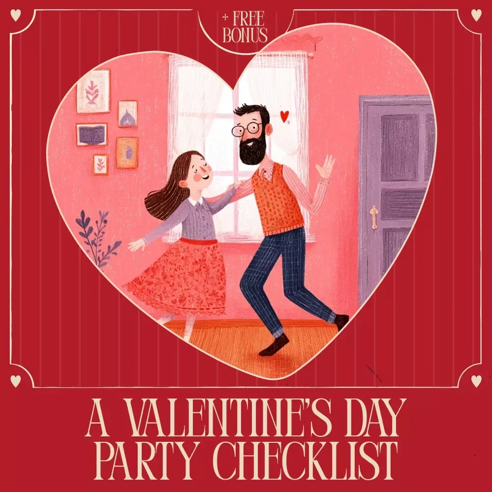 A Valentine’s Day Party Checklist – Digital Download Guide, eBook & Printable Planner for Romantic Dinners, Friends-Only Gatherings, Cozy Movie Nights & Singles Mixers