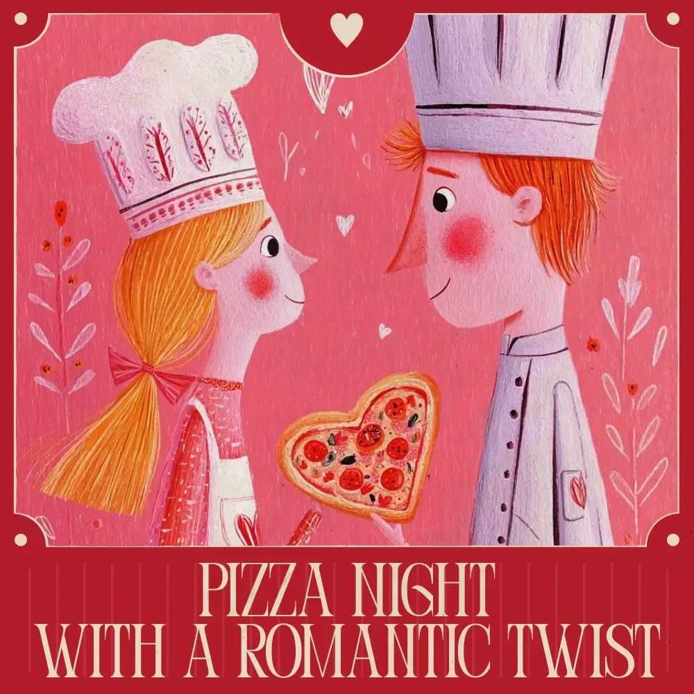 Pizza Night With a Romantic Twist – A Cozy Guide to a Valentine's Day Heart Shaped Pizza Recipe, Easy At-Home Date Night, Love-Filled Pizza Ritual