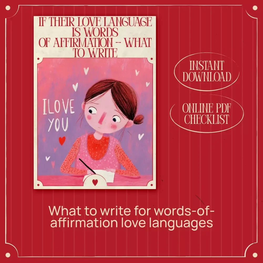 If Their Love Language Is Words of Affirmation – What to Write | Printable Checklist for Meaningful Messages & Relationship Communication