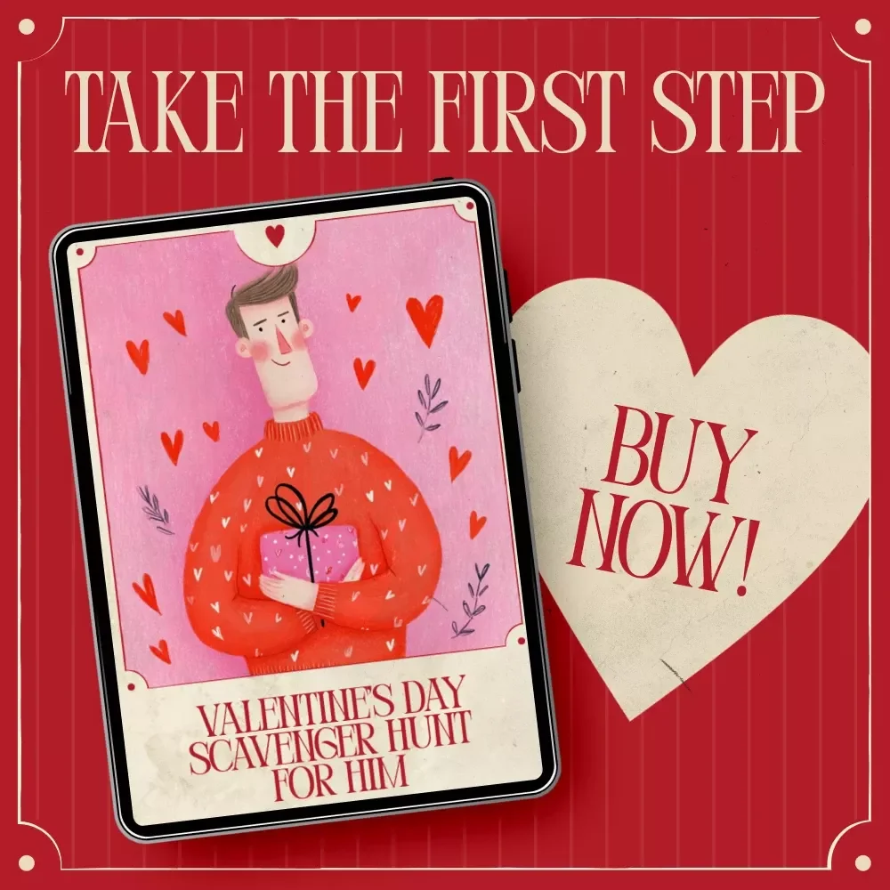 Valentine’s Day Scavenger Hunt for Him – Fun & Romantic Valentine's Day Scavenger Hunt Ideas for Him Checklist Digital Download