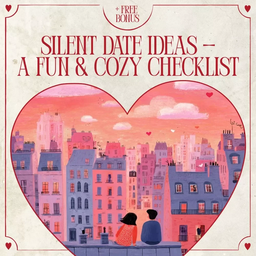Silent Date Ideas — A Fun & Cozy Checklist | Silent Date Ideas for Couples, Quiet Date Night Activities, Digital Download