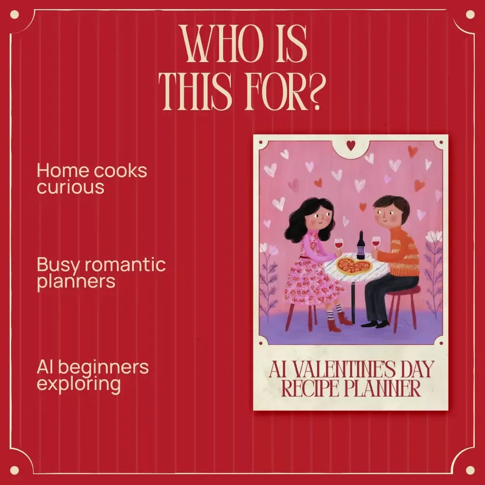 AI Valentine’s Day Recipe Planner – Romantic Dinner Guide, AI Valentine’s Day Recipe Planner for Couples, Creative AI Menu Planning eBook